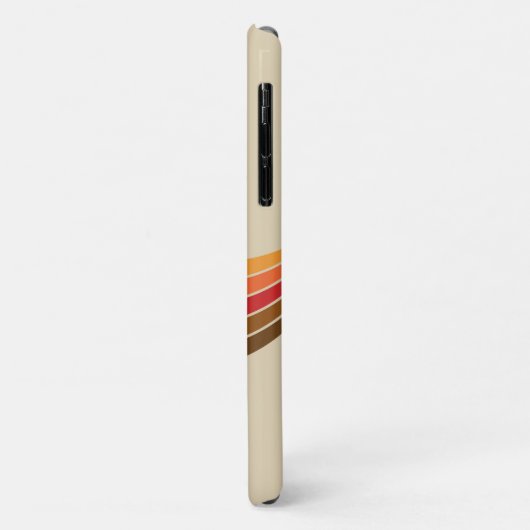 Coques Case-Mate iPhone Chat noir mignon avec rayures rétro (Dos/Gauche)