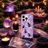 Chat noir mystique et motif papillon | Sorcière