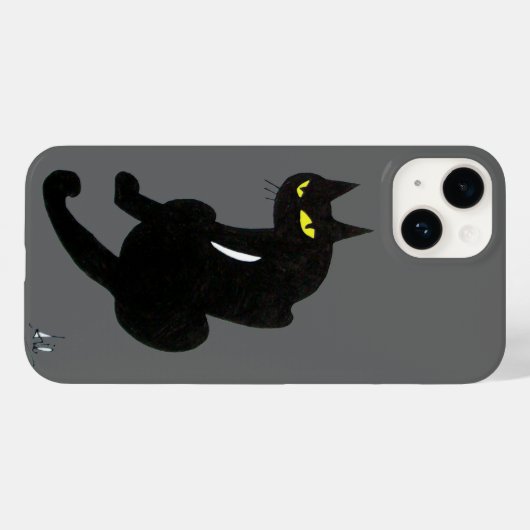 Coques Case-Mate iPhone CHAT NOIR NINJA gris (Verso (horizontal))