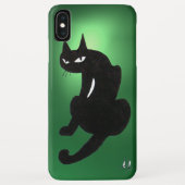 Coques Case-Mate iPhone CHAT NOIR NINJA Jade vert (Dos)