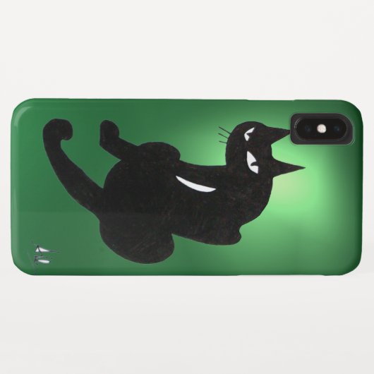 Coques Case-Mate iPhone CHAT NOIR NINJA Jade vert (Dos (Horizontal))