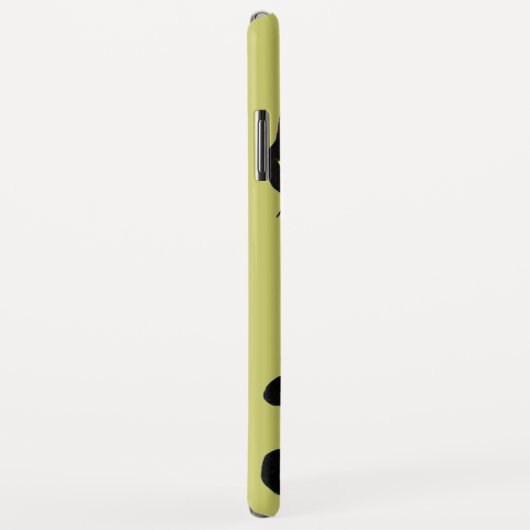 Coques Case-Mate iPhone CHAT NOIR NINJA Jaune (Dos/Droite)