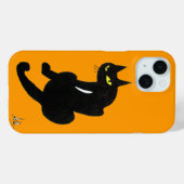 Coques Case-Mate iPhone CHAT NOIR NINJA Jaune (Verso (horizontal))