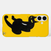 Coques Case-Mate iPhone CHAT NOIR NINJA Jaune Vibrant (Verso (horizontal))
