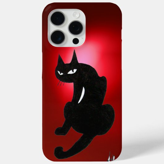 Coques Case-Mate iPhone CHAT NOIR NINJA Rouge (Verso)