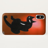 Coques Case-Mate iPhone CHAT NOIR NINJA Rouge orange (Dos (Horizontal))