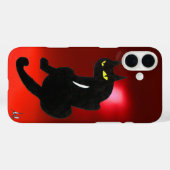 Coques Case-Mate iPhone CHAT NOIR NINJA rouge rubis (Verso (horizontal))