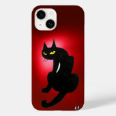 Coques Case-Mate iPhone CHAT NOIR NINJA rubis rouge (Verso)
