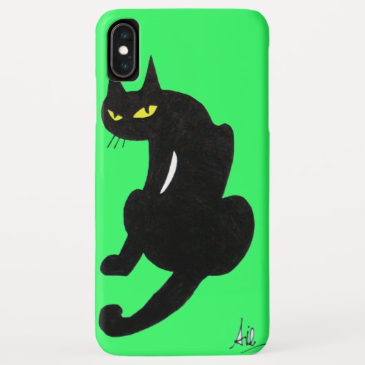 Coques Case-Mate iPhone CHAT NOIR NINJA Vert clair (Dos)