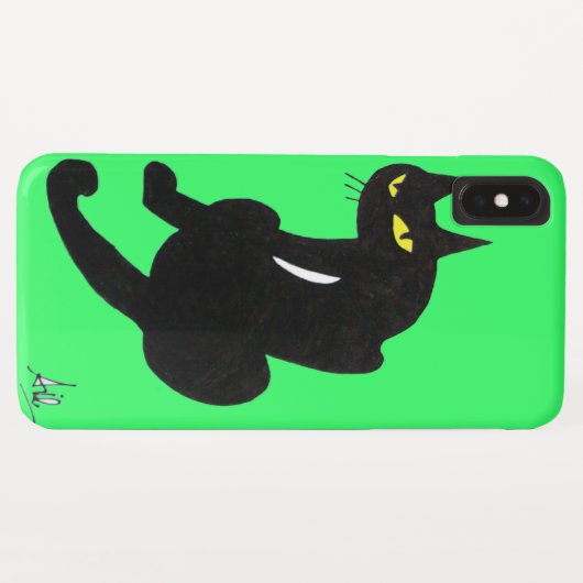Coques Case-Mate iPhone CHAT NOIR NINJA Vert clair (Dos (Horizontal))