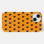 Coques Case-Mate iPhone Chat noir (orange) (Verso (horizontal))