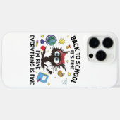 Coques Case-Mate iPhone Chat noir Retour à l'école Son Im fin Partout (Verso (horizontal))