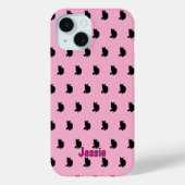 Coques Case-Mate iPhone Chat noir (rose) (Verso)