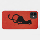 Coques Case-Mate iPhone Chat noir rouge Gracieux (Dos (Horizontal))