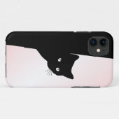 Coques Case-Mate iPhone Chat Noir Rusé Rose (Dos (Horizontal))