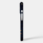 Coques Case-Mate iPhone Chat noir sous la lune croissante - Ciel nocturne (Verso / Gauche)