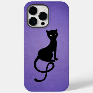 Coque Pour Pour iPhone 14 Pro Max Chat noir violet Élégant Mal Kitty