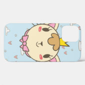 Coques Case-Mate iPhone Chat nuage de coeur texture chaton (Verso (horizontal))