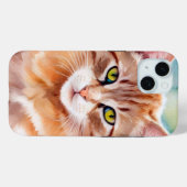 Coques Case-Mate iPhone Chat orange mignon (Verso (horizontal))