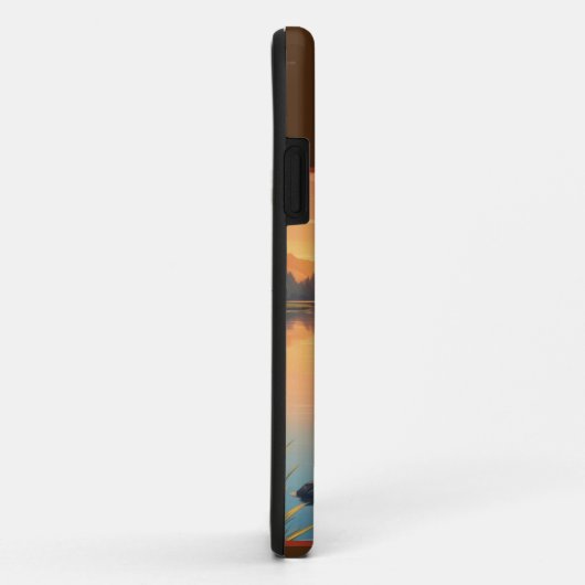 Coques Case-Mate iPhone Chat orange par lac (Dos/Droite)