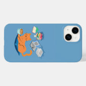 Coques Case-Mate iPhone Chat orange paresseux (Verso (horizontal))