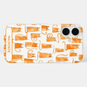 Coques Case-Mate iPhone Chat orange personnalisé amusant (Verso (horizontal))