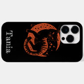 Coques Case-Mate iPhone Chat orange personnalisé en noir (Verso (horizontal))