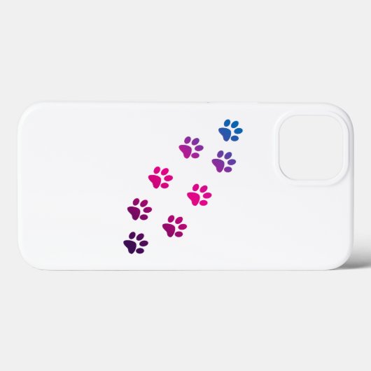 Coques Case-Mate iPhone Chat Paw Motif rose bleu violet (Verso (horizontal))