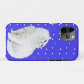 Coques Case-Mate iPhone Chat perse à points blancs (Dos (Horizontal))