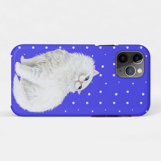 Coques Case-Mate iPhone Chat perse à points blancs (Dos (Horizontal))