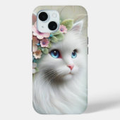 Coques Case-Mate iPhone Chat Perse Avec Laurel Floral (Verso)