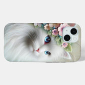 Coques Case-Mate iPhone Chat Perse Avec Laurel Floral (Verso (horizontal))