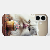 Coques Case-Mate iPhone Chat perse lèche un gâteau d'anniversaire (Verso (horizontal))