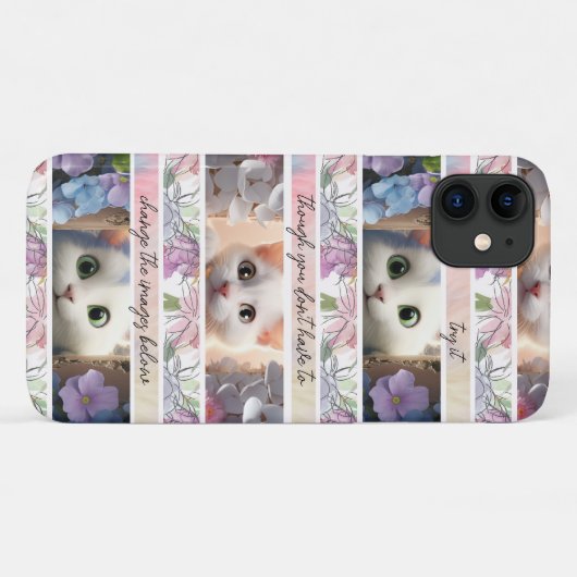 Coques Case-Mate iPhone Chat photo remplaçable à rayures Nice (Dos (Horizontal))