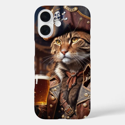Coques Case-Mate iPhone Chat pirate avec bière (Verso)