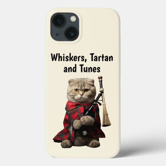 Coques Case-Mate iPhone Chat plié écossais avec Bagpipes Téléphone (Verso)