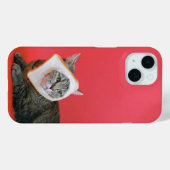 Coques Case-Mate iPhone Chat portant un casquette de pain (Verso (horizontal))