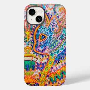 Coque Pour iPhone 14 Chat psychédélique, Louis Wain Coque-coque iphone
