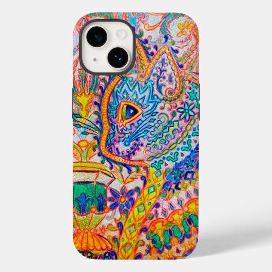 Coques Case-Mate iPhone Chat psychédélique, Louis Wain Coque-coque iphone (Verso)