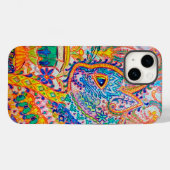 Coques Case-Mate iPhone Chat psychédélique, Louis Wain Coque-coque iphone (Verso (horizontal))