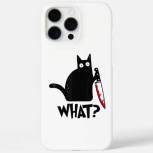 Coques iPhone 16 Pro Max Chat Qu'est-ce que_ Drôle Chat Noir