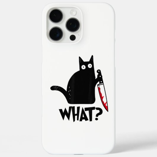 Coques Case-Mate iPhone Chat Qu'est-ce que_ Drôle Chat Noir (Verso)