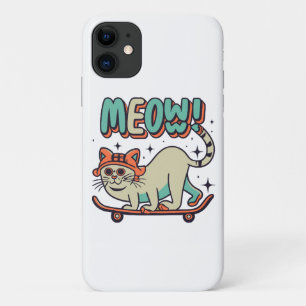 Case-Mate iPhone Case Chat qui fait du skate Meow