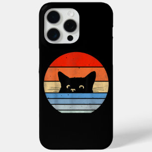 Coque iPhone 15 Pro Max Chat Rétro, Amoureux des Chats, Propriétaire de Ch