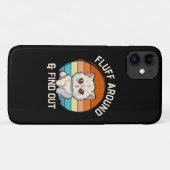 Coques Case-Mate iPhone Chat Rétro Drôle : Fouiner et Découvrir (Dos (Horizontal))