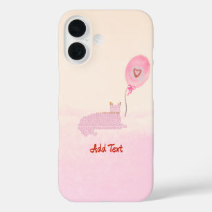 Coques iPhone 16 Chat rose