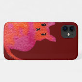 Coques Case-Mate iPhone Chat rose funky chaton mignonette (Dos (Horizontal))
