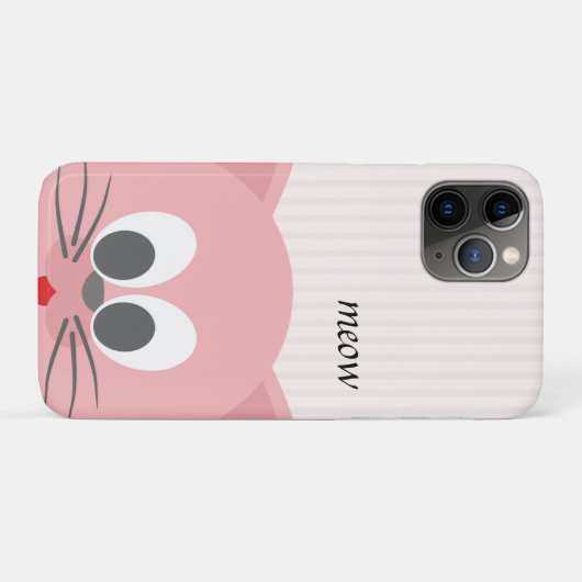 Coques Case-Mate iPhone Chat rose tendance (Dos (Horizontal))