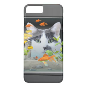 Coques Pour iPhone Chat scrutant dans l'aquarium