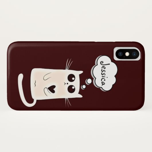 Coques Case-Mate iPhone Chat seul de coeurs (Dos (Horizontal))